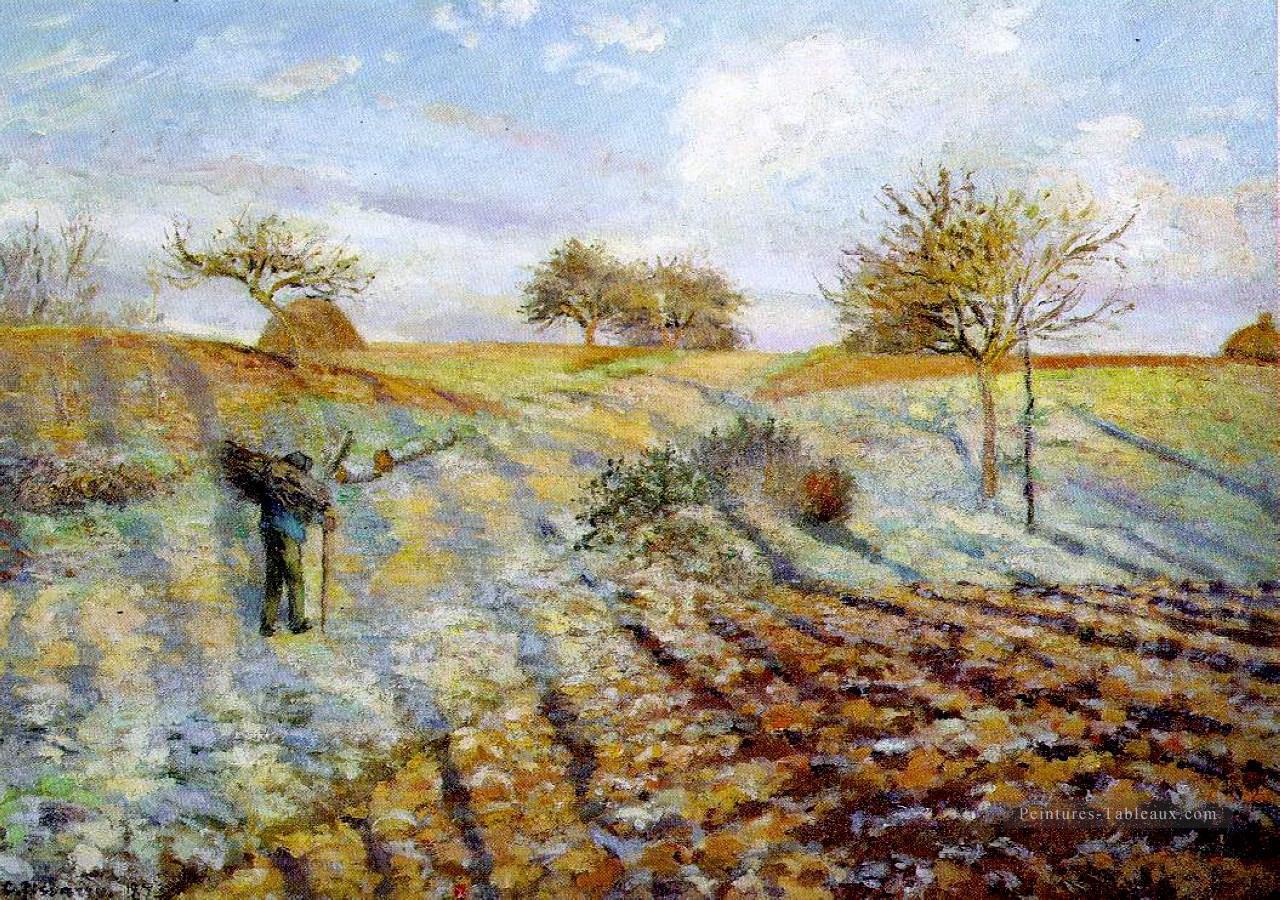 givre 1873 Camille Pissarro paysage Peintures à l'huile